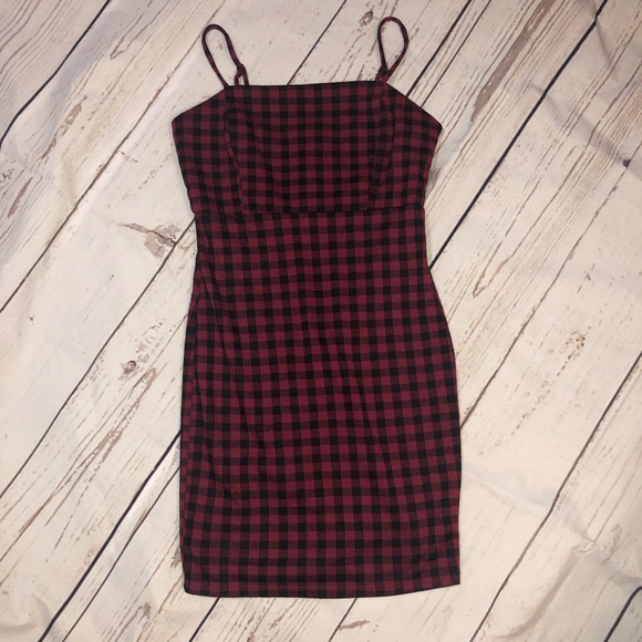 tight checkered dress